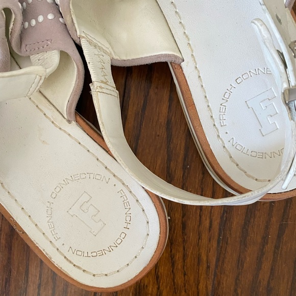 French connection suede and white studded sandals - Picture 4 of 4